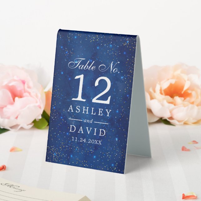 Watercolor Galaxy Cosmic Stars Starry Table Number (In SItu (Wedding))