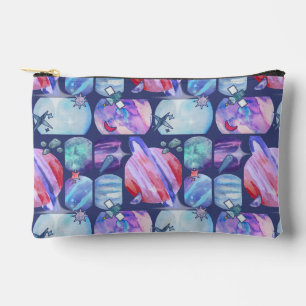 Watercolor Galaxy Patchwork Accessory Pouch