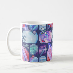 Watercolor Galaxy Patchwork Coffee Mug