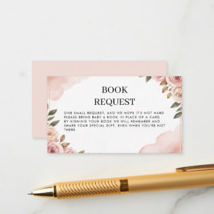 Watercolor Garden Flowers Book Request Enclosure Card