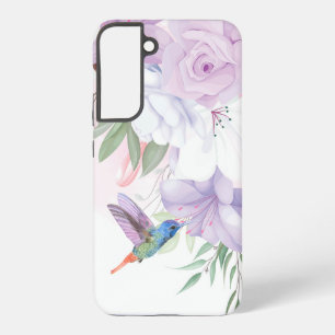 Watercolor Garden Flowers Hummingbird Bird Samsung Galaxy Case
