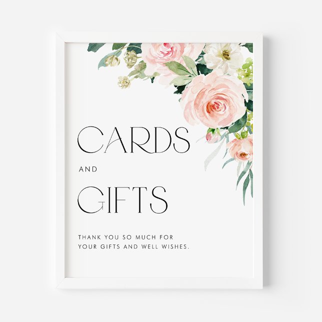 Watercolor Garden Flowers Wedding Cards and Gifts Poster (Creator Uploaded)