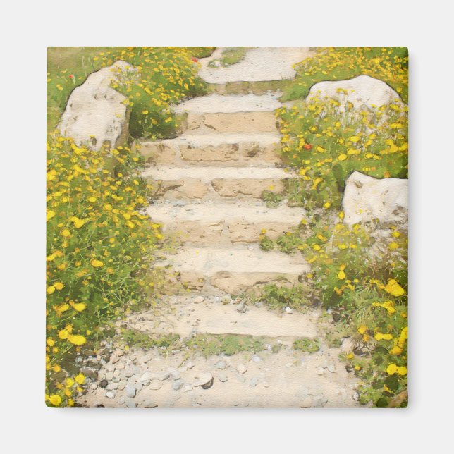 Watercolor garden magnet (Front)