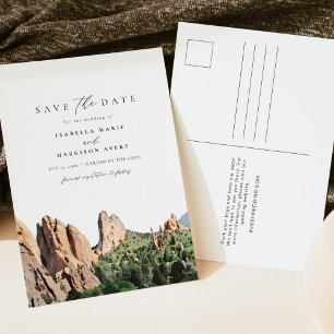 Watercolor Garden of the Gods Save the Date  Postcard