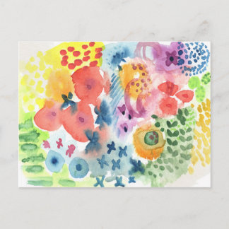 Watercolor Garden Postcard