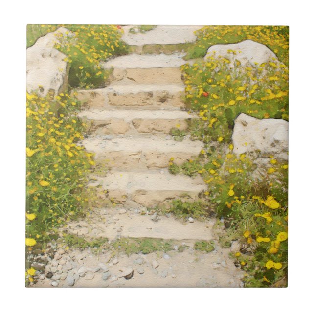 Watercolor garden tile (Front)