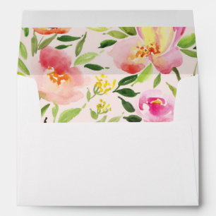 WATERCOLOR GARDEN WEDDING envelope liner