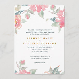 WATERCOLOR GARDEN WEDDING invitation