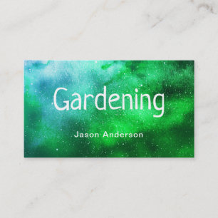 Watercolor Gardening Garden Keeper Business Card