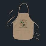 Watercolor Gardening Personalised Kids Apron<br><div class="desc">Whimsical watercolor gardening tools and veggies decorate this personalised children's apron.</div>