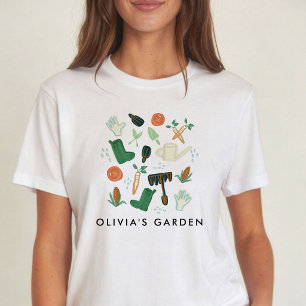 Watercolor Gardening Personalised T-Shirt