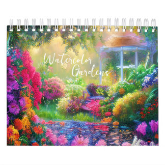 Watercolor gardens calendar