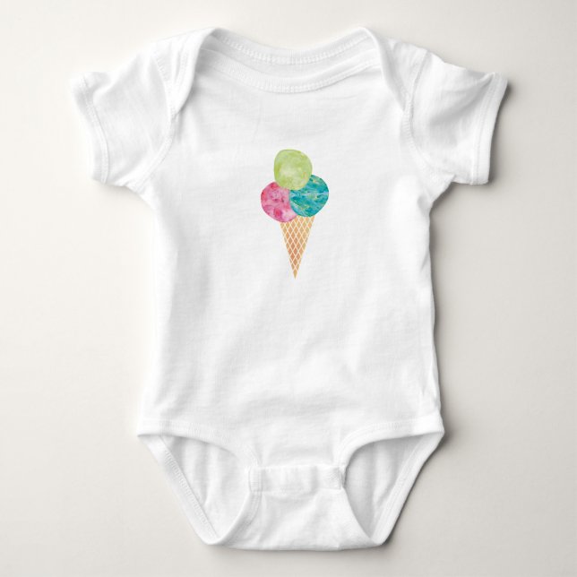 Watercolor gelato baby onsie bodysuit (Front)