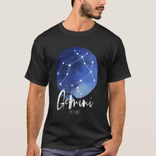 Watercolor Gemini Constellation Astrological Sign  T-Shirt