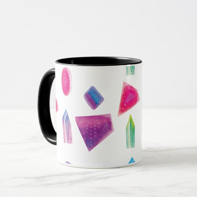 Watercolor Gems Colourful Galaxy Colours Mug (Front Left)