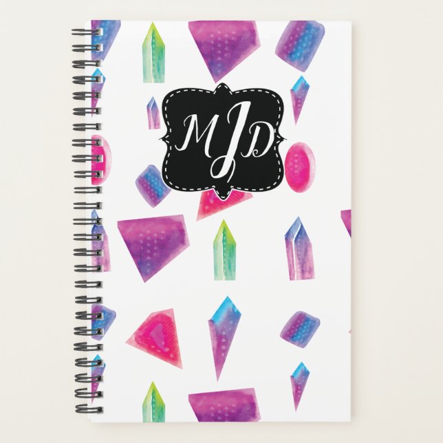Watercolor Gems Colourful Galaxy Colours Planner (Front)