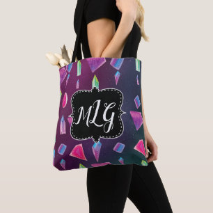 Watercolor Gems Colourful Galaxy Colours Tote Bag
