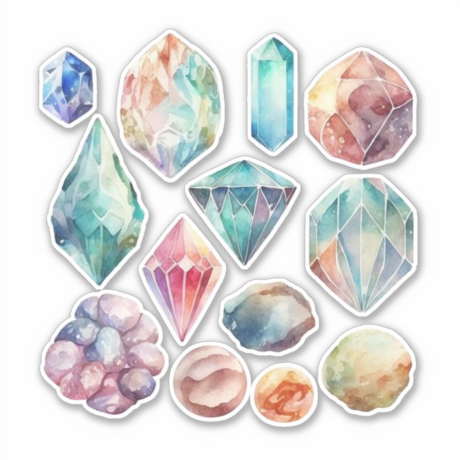 Watercolor Gemstones Vinyl (Front)
