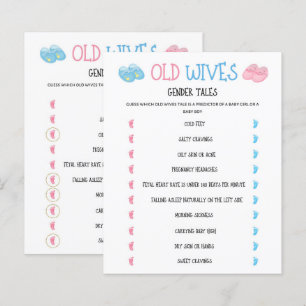 Watercolor Gender Reveal Old Wives Game
