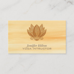 Watercolor gentle Lotus flower elegant chic Business Card