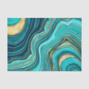 Watercolor Geode Green Agate Malachite Tissue Paper