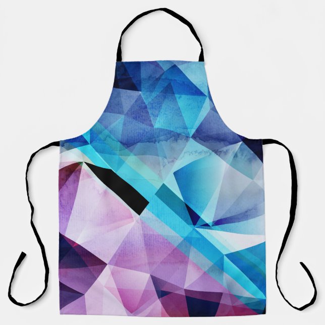 Watercolor Geometric Abstract Background Apron (Front)