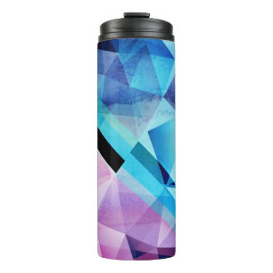 Watercolor Geometric Abstract Background Thermal Tumbler