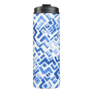 Watercolor Geometric Abstract Seamless Pattern Thermal Tumbler