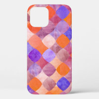 Watercolor geometric, Arab fish scales.