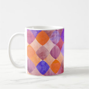 Watercolor geometric, Arab fish scales. Coffee Mug