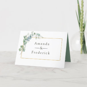 Watercolor Geometric Eucalyptus Wedding Program