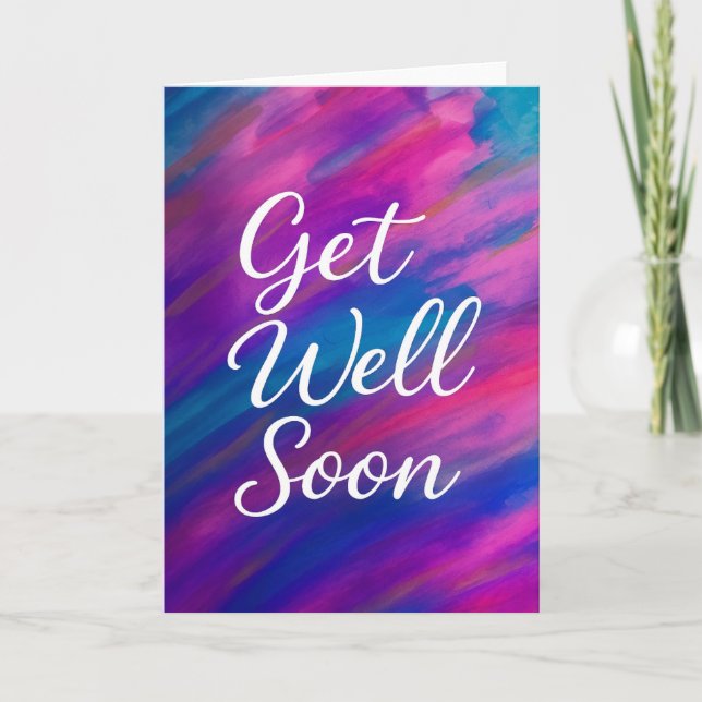 Watercolor Get Well Soon Card (Front)