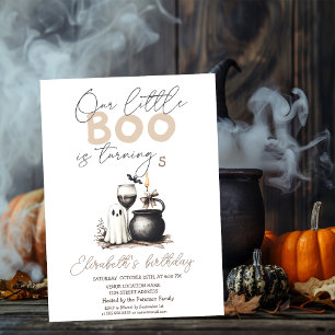  Watercolor Ghost Glass Candle Halloween Invitation