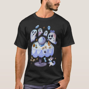 Watercolor Ghosts Seance Crystal Ball Halloween Ta T-Shirt