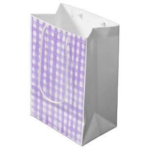 Watercolor Gingham Spring Colourful Easter Fun Medium Gift Bag