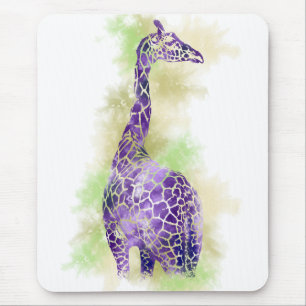 Watercolor Giraffe 1 Mouse Pad