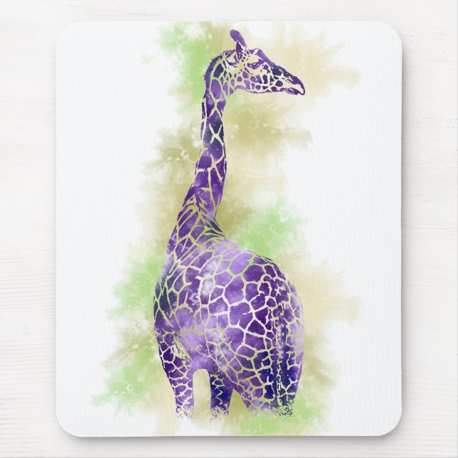 Watercolor Giraffe 1 Mouse Pad (Front)