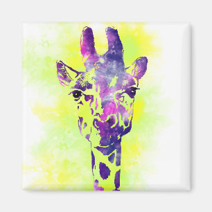 Watercolor Giraffe 2 Magnet