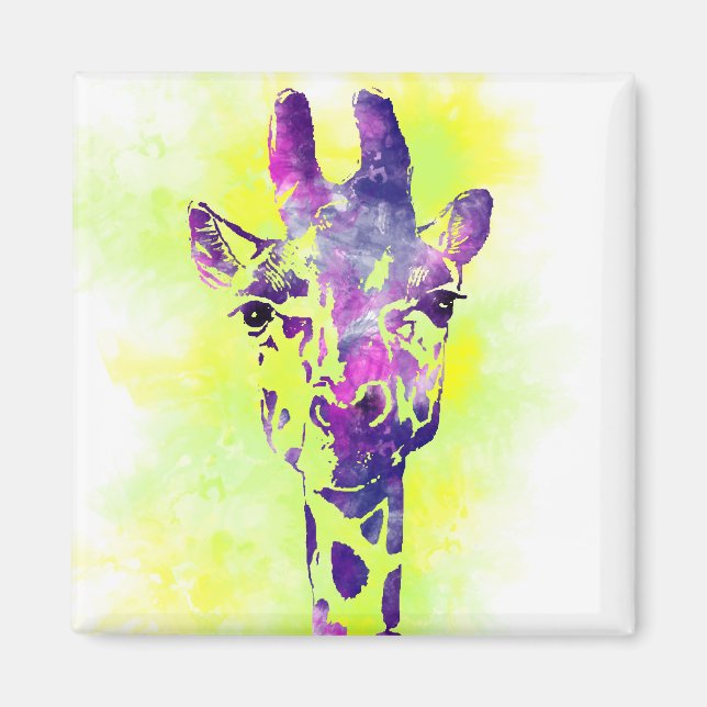 Watercolor Giraffe 2 Magnet (Front)