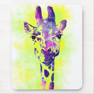 Watercolor Giraffe 2 Mouse Pad