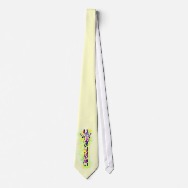 Watercolor Giraffe 2 Tie (Front)