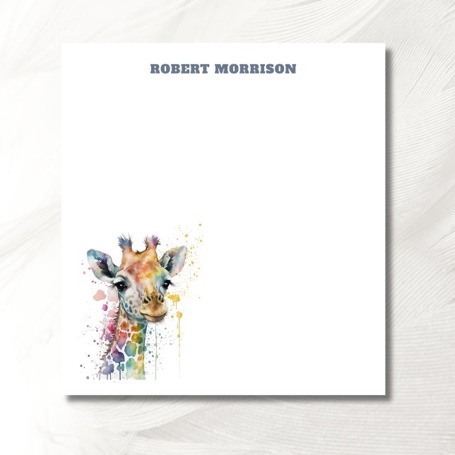 Watercolor Giraffe Sophisticated Notepad (Creator Uploaded)