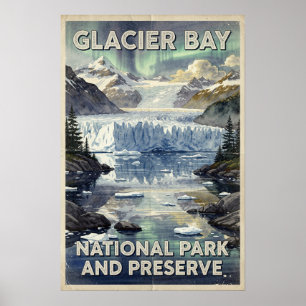 Watercolor Glacier Bay National Park and Preserve Poster