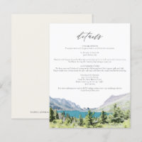 Watercolor Glacier National Park Wedding Details