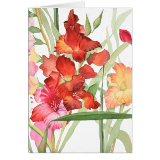 Watercolor Gladiolas