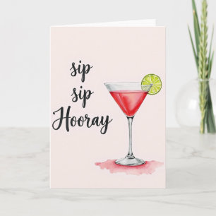 Watercolor Glass Birthday Card