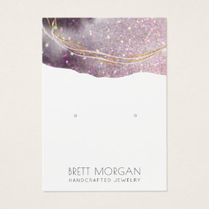 Watercolor Glitter Earring Jewellery Display Cards