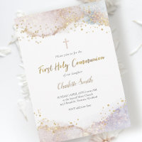 watercolor glitter | First Holy Communion