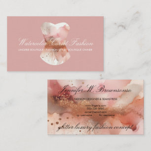 Watercolor Glitz Corset Fashion Style Business Card