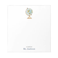 Watercolor Globe Teachers Note